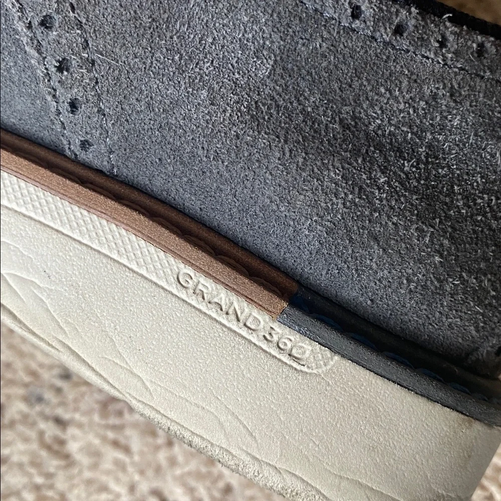 Cole Haan gray suede oxfords